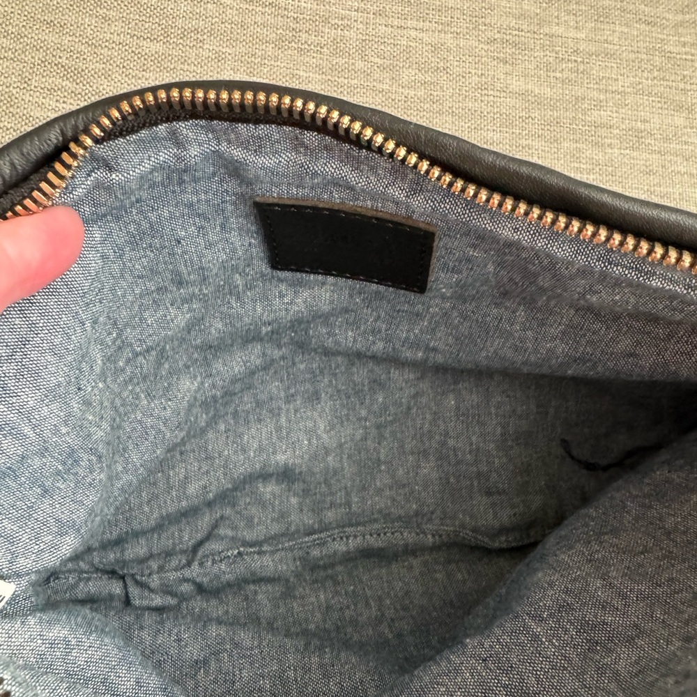 Clare V Black Petit Moyen Puffy Woven Leather Shoulder Bag with Gold Hardware - Picture 5 of 12